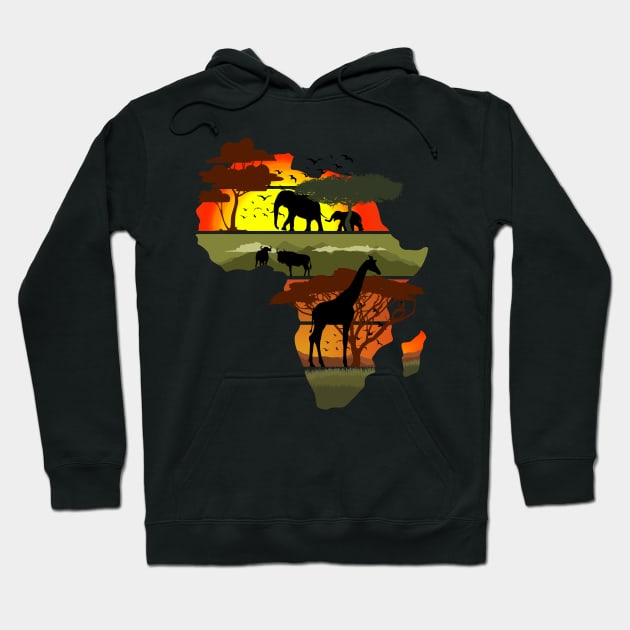 Africa Hoodie by Nerd_art